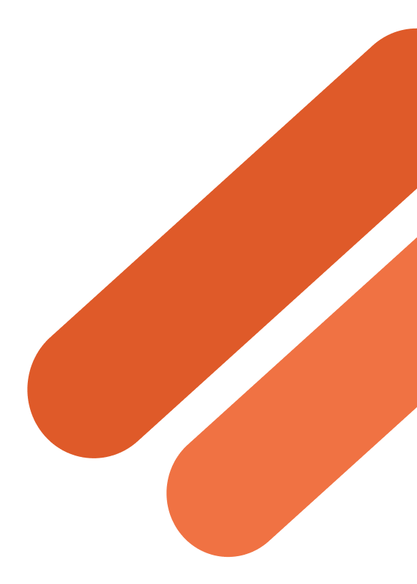 Imagen abstracta con dos barras diagonales de rectángulos redondeados en tonos naranja sobre fondo negro.
